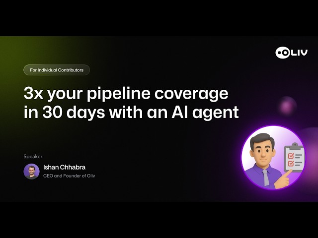 3x your pipeline coverage in 30 days with an AI agent