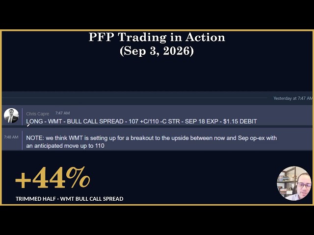 WMT Bull Call Spred +44% + Dell and Micron Setups  - PFP Review
