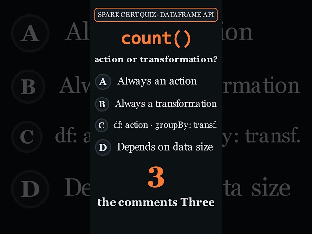 Spark Certification Trap: count() #apachespark #dataengineering