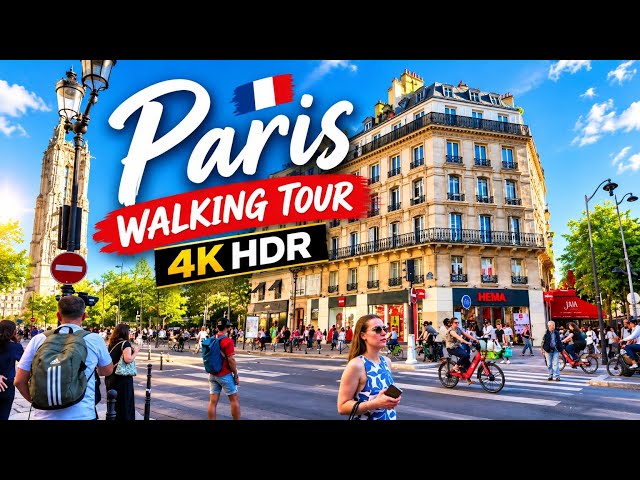 A Walk Through Paris 🇫🇷 | Cinematic 4K HDR City Tour |Hidden Streets