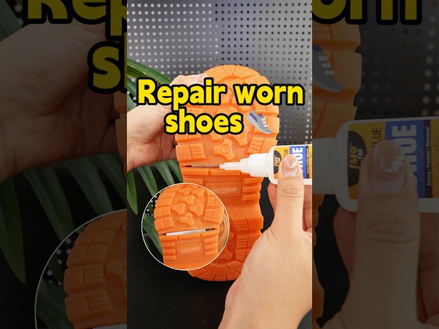 Shoe repair 👟 Satisfying DIY footwear fix
