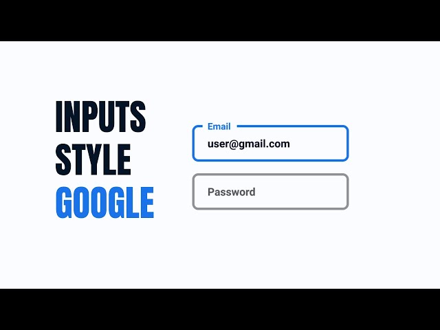 Input Animation With HTML & CSS | Style Google