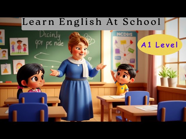 Learn English at School | Classroom Language | A Day at School (A1 Level) 