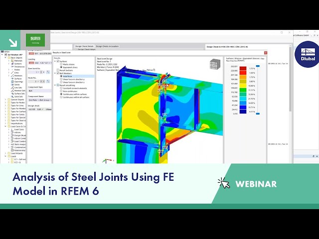 تحليل الوصلات المعدنية (الفولاذية) في RFEM 6 باستخدام FE Model