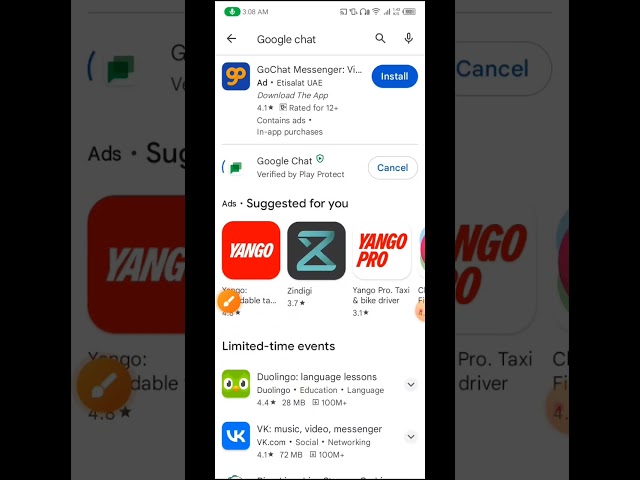 How to install Google chat.