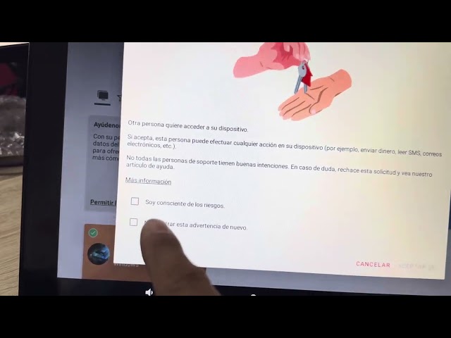 AnyDesk Android como cambiar tipo de acceso-permiso 
