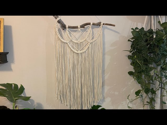 Easy Macrame Wall Hanging on Driftwood Tutorial