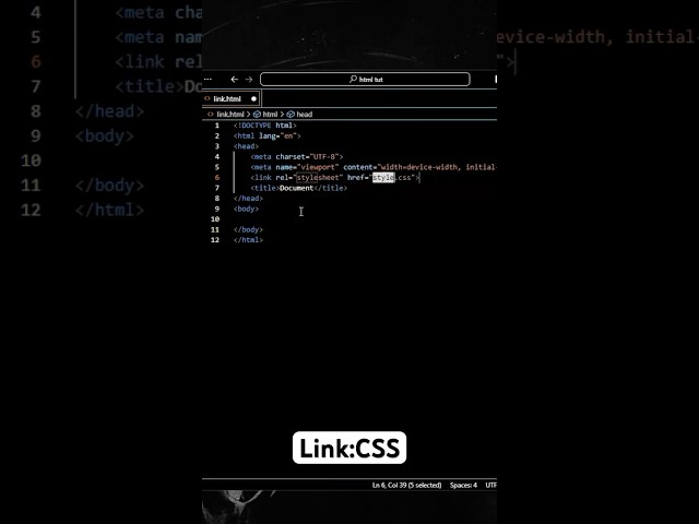 How to link CSS to HTML in VSCode! HTML Beginners tutorial #coding #programming #beginners
