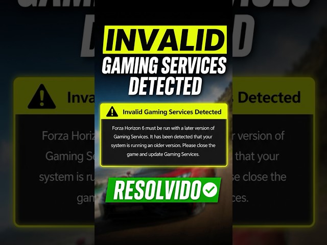 INVALID GAMING SERVICES DETECTED? RESOLVA!