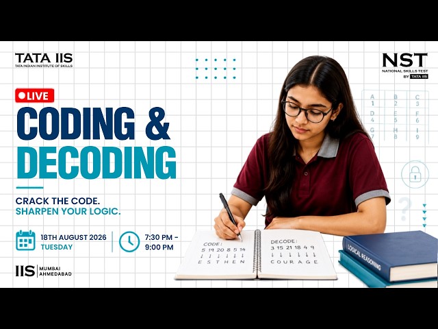 Coding & Decoding  National Skills Test (NST) Preparation Series by Tata IIS