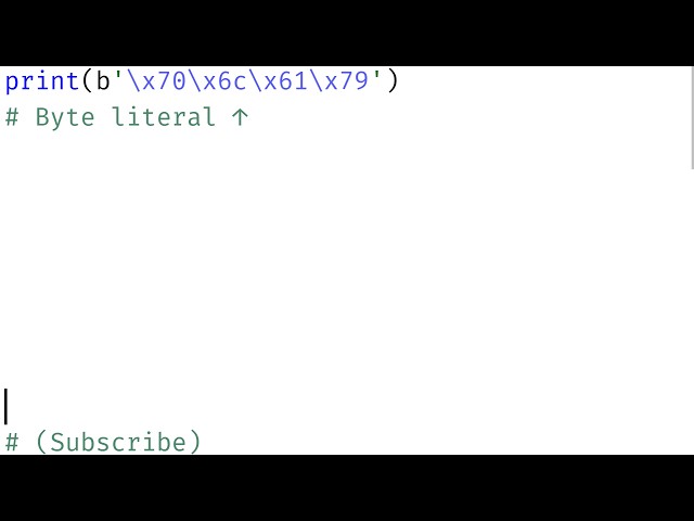 What a b-string is in the Python language