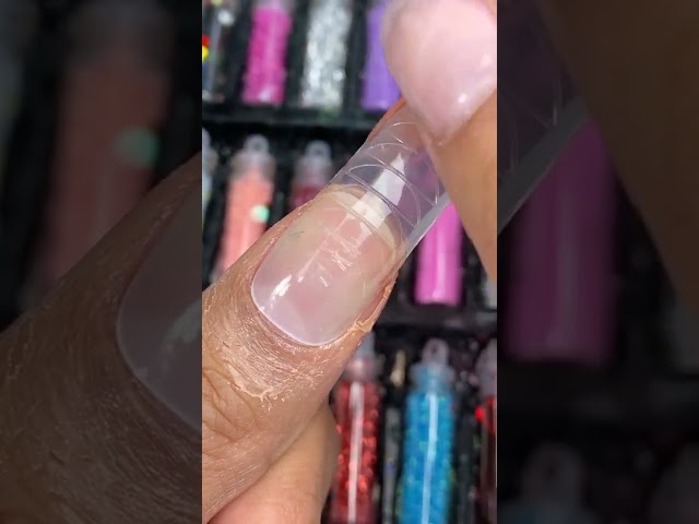 How to create a BASE with dual forms 💅🏽 #nailart #nailtutorial #acrylicnails #beautyhacks