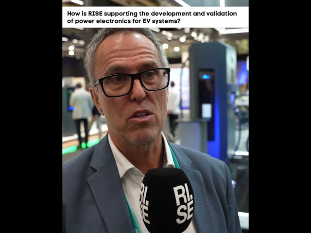 How is RISE supporting development and validation of power electronics for EV systems?