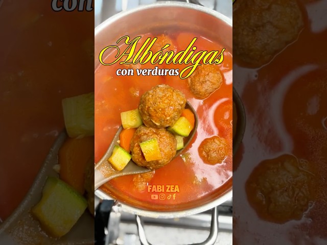 Albóndigas con verduras #shorts #shortsviral