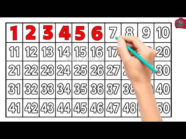 Numbers 1 to 50 🔢 | Learn & Write Counting Numbers | OneTwoThree | 1234 Colorful Writing for Kids ✏️