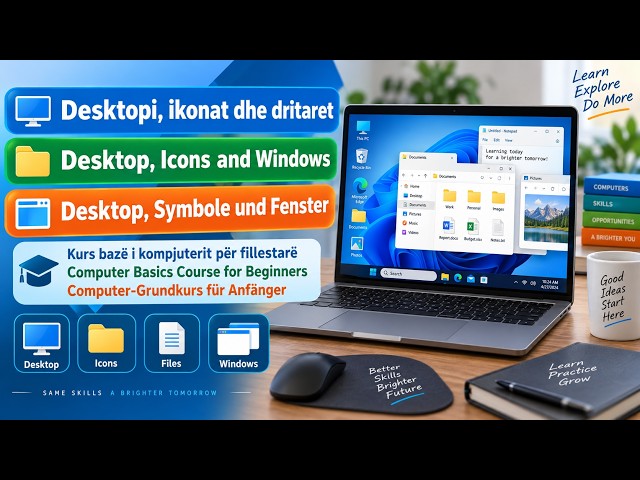 Desktop, Icons and Windows | Computer Basics Course for Beginners
