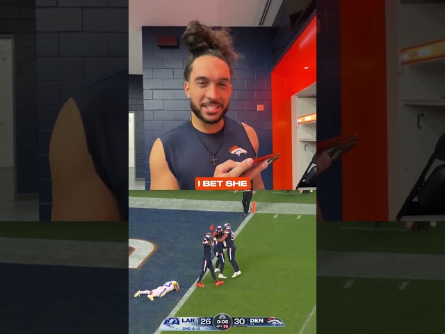 Talanoa Hufanga reacts to his #LARvsDEN interceptions. 🤩 #broncos #hufanga #reaction #denver