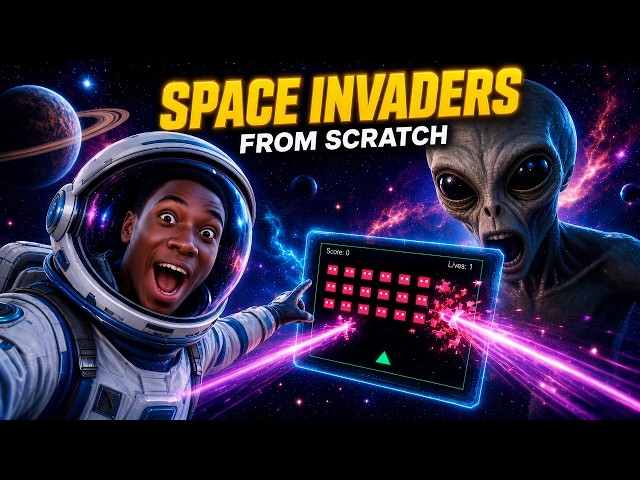 I Built a Space Invaders Game with No Game Engine (WATCH TILL THE END)