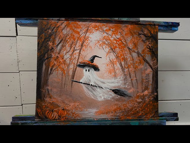 How To Paint GHOST WITCH | Acrylic Tutorial 
