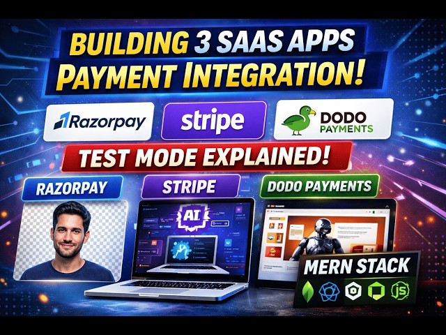 Building 3 SaaS Apps with Razorpay, Stripe & Dodo Payments | Test Mode Explained | MERN Stack