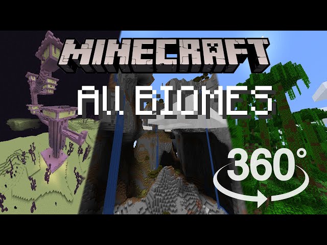 All Biomes in Minecraft (1.16) | VR 360° | 8K 60FPS