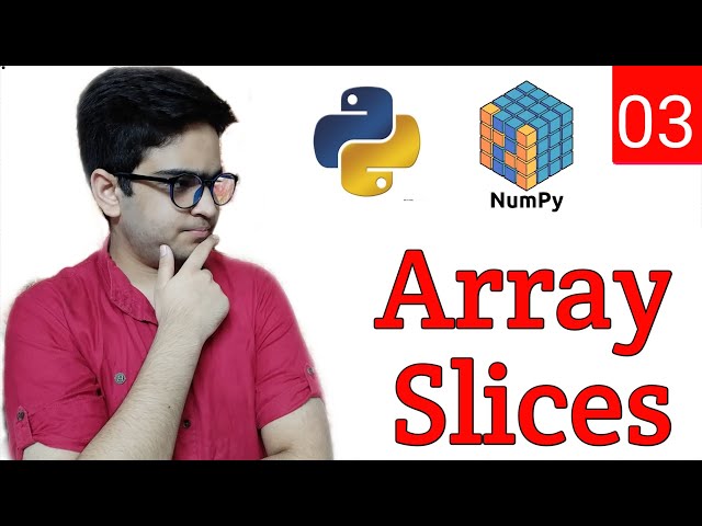 How to obtain array slices? Slicing of 1D and 2D arrays in NumPy | CBSE class 12 IP and CS.