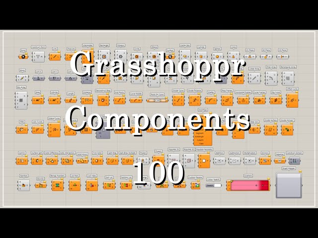 [Grasshopper Tutorial] 100 Essential Components
