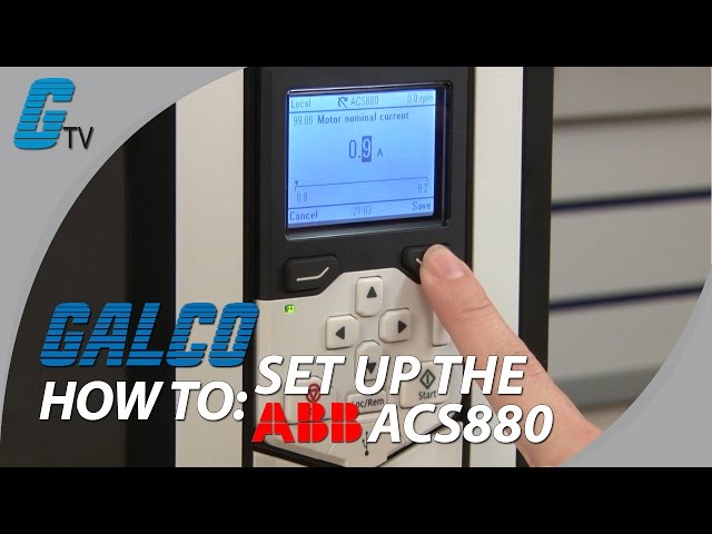 How to set up the ABB ACS880 Variable Frequency Drive