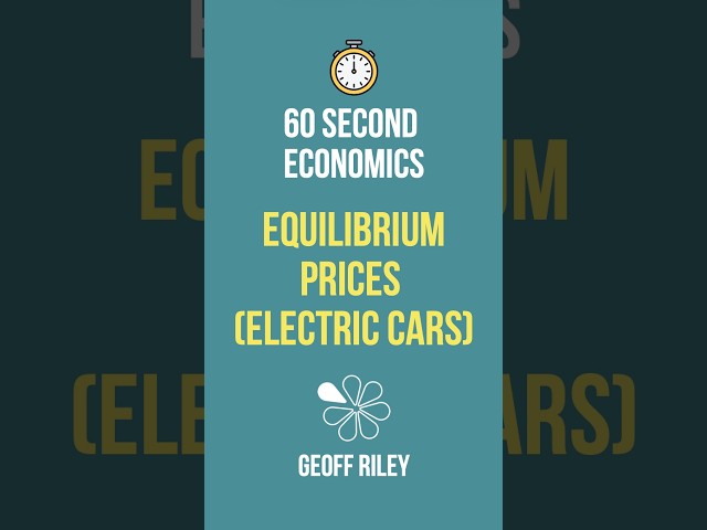 Equilibrium Prices (Electric Vehicles) I 60 Second Economics