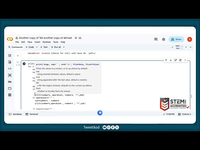 Ahmad Hasan Dari Python for Kids Level 1 TweetKod