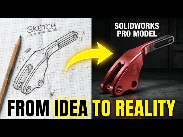 SolidWorks Tutorial for Complete Beginner - Extrude Cut, Fillet & 3D Sketch Full Workflow