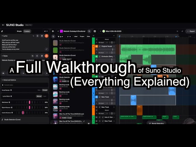 A FULL Walkthrough of Suno Studio 1.2 (Tutorial)... Everything Explained!