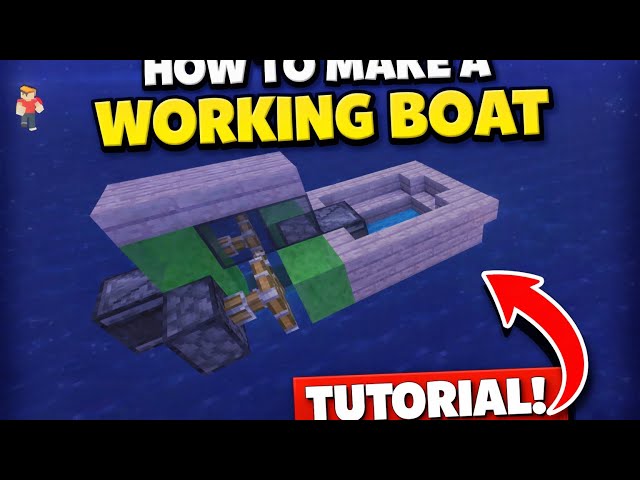 Minecraft how to build a working boat #minecraft #gameplay 
