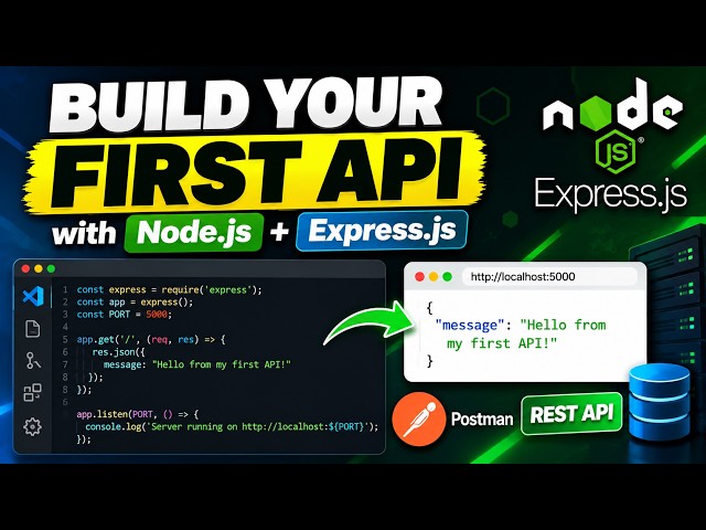 Build Your First API with Node.js & Express.js | REST API for Beginners