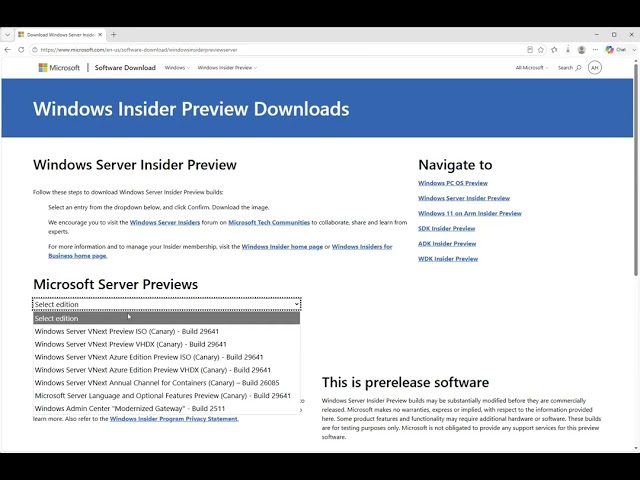 Download Windows Server vNext and the Language and Optional Windows Feature Preview