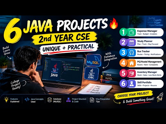 6 Unique Java Project Ideas for 2nd Year Computer Engineering Students 🔥 | Java + MySQL