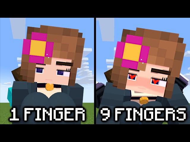 Minecraft but he adds ONE finger if I take damage