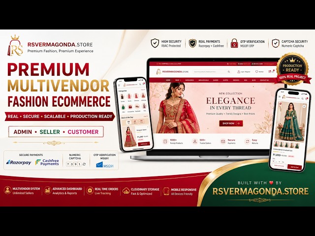 Build a Premium Multivendor E-Commerce Website | React + Node.js + MongoDB + Razorpay + Cashfree