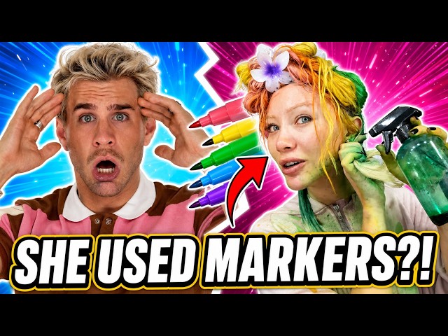 She Dyed Her Hair With MARKERS…