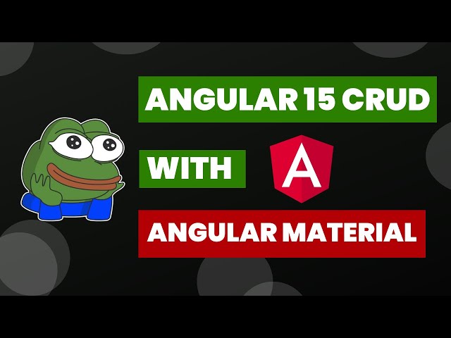 Angular 15 crud with angular material | Angular project for beginners