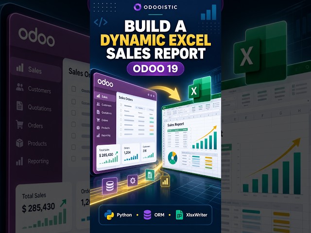Build a Dynamic Excel Sales Report in Odoo 19 📊 #shorts