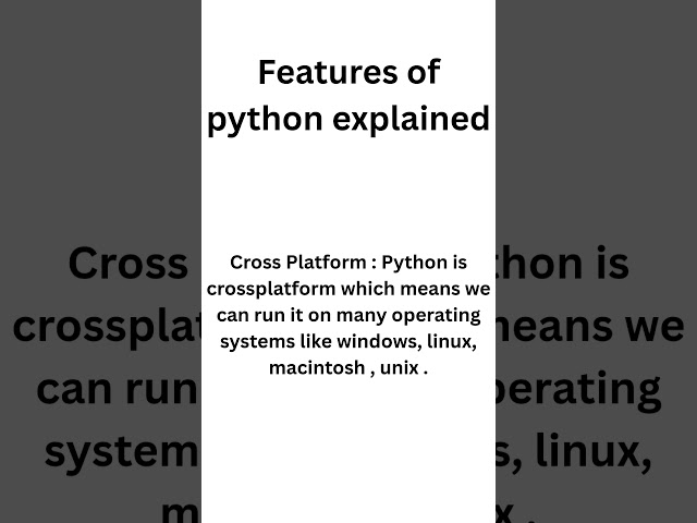 python is cross platform