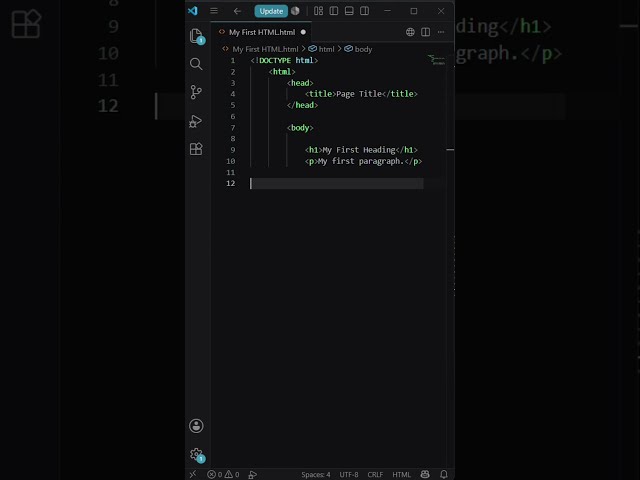 Learn HTML in 50 Seconds 🚀 | Beginner HTML Tutorial #Shorts