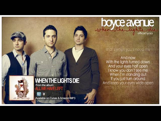 Boyce Avenue - When The Lights Die (Lyric Video)(Original Song) on Spotify & Apple