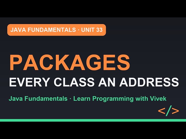 Java Fundamentals: Packages, Imports and Project Structure | Unit 33