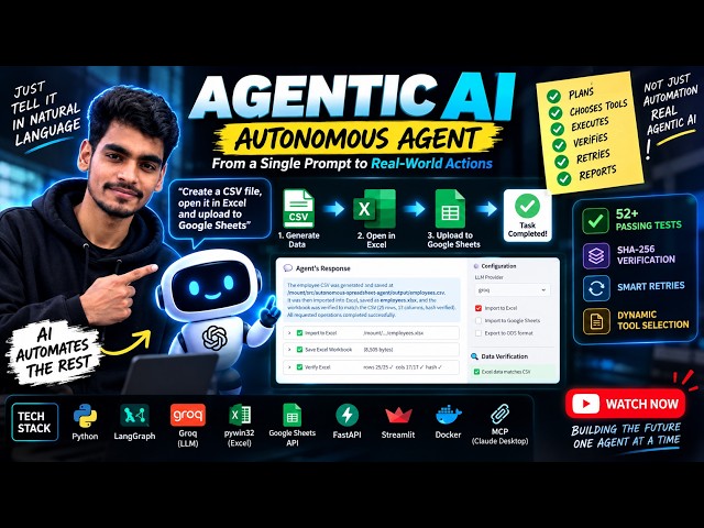 I Built an Autonomous Agentic AI Agent That Controls Excel & Google Sheets 🤖 | Agentic AI