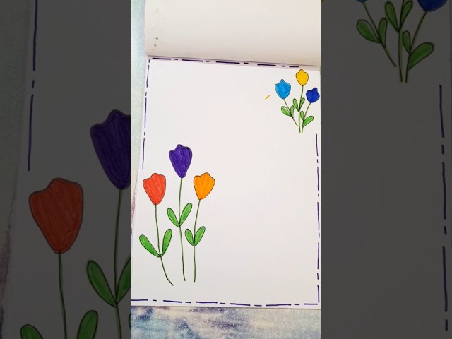 Easy Border Design Ideas for Projects 💛 #shorts #youtubeshorts #projectworkdesigns #ytshorts #viral
