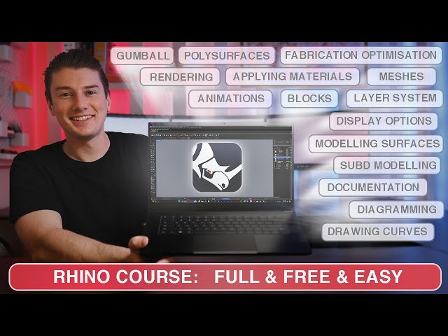 Rhino Course: Beginner to Advanced in 2.5hrs