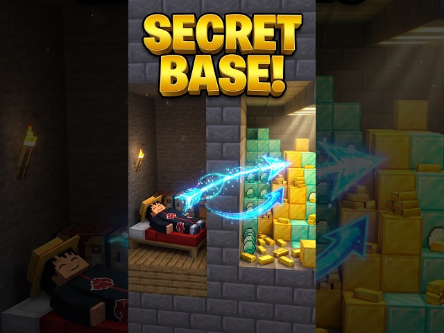 The Easiest Secret Base in Minecraft!  #minecraft #shorts #donutsmp