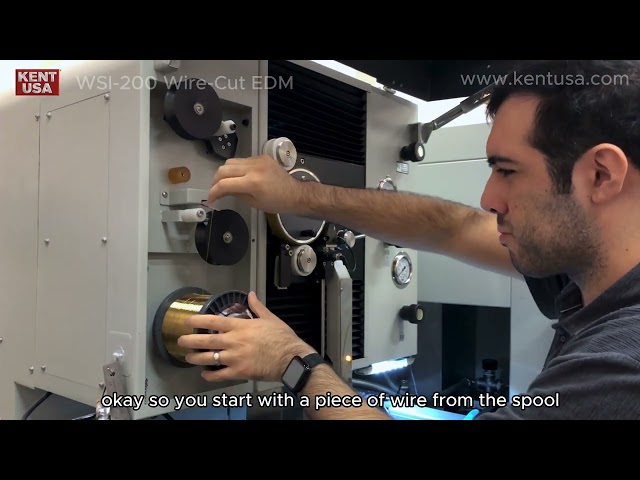 How to Manually Thread the Wire on a KENT USA WSi-200 Wire-Cut Submerge Type  EDM